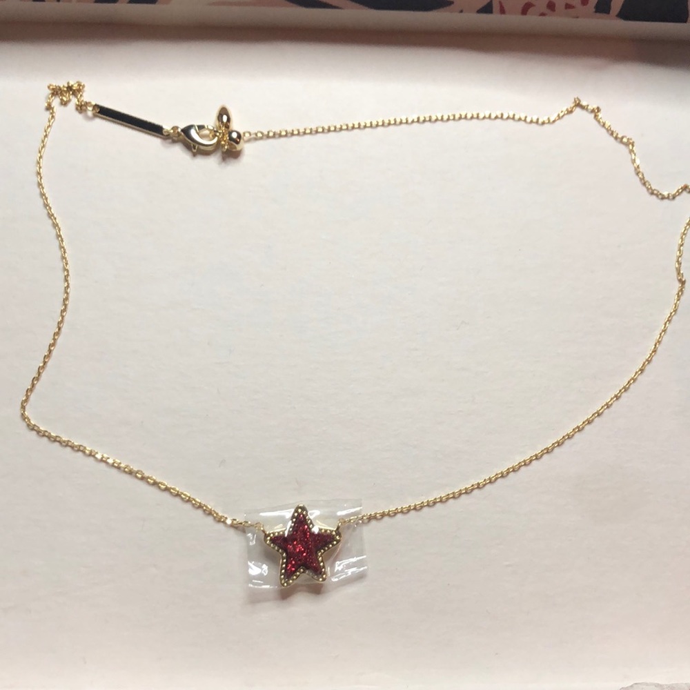 Red Drusy Rae Star Necklace